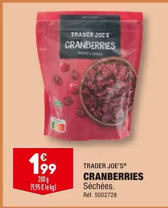 ALDI TRADER JOE’S CRANBERRIES offre