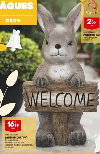 ALDI HOME CREATION LAPIN DÉCORATIF offre