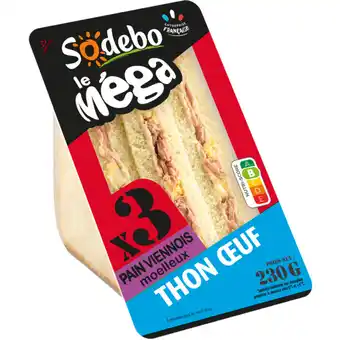 Carrefour SODEBO Sandwich Le Méga offre