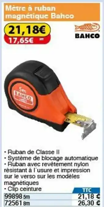 Mètre a Ruban Magnètique Bahco