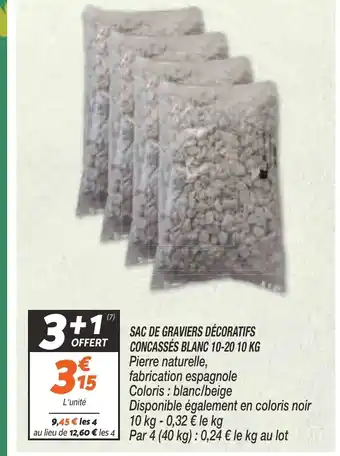 Netto SAC DE GRAVIERS DÉCORATIFS offre