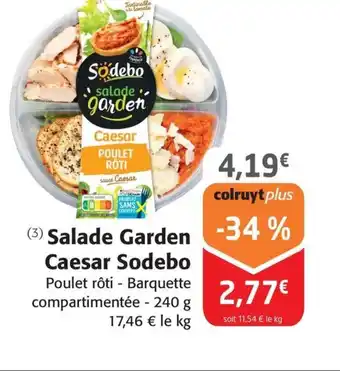 Colruyt Salade garden caesar sodebo offre
