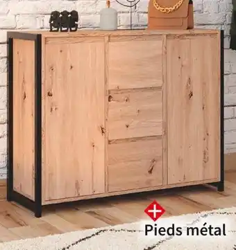 Conforama Buffet 2 portes, 3 tiroirs Abram offre