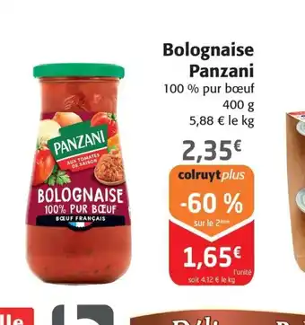 Colruyt Bolognaise Panzani offre