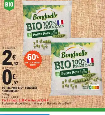E.Leclerc Express PETITS POIS BIO(2) SURGELÉS offre