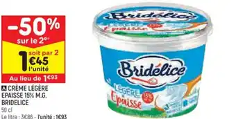 A CRÈME LÉGÈRE EPAISSE 15% M.G. BRIDELICE