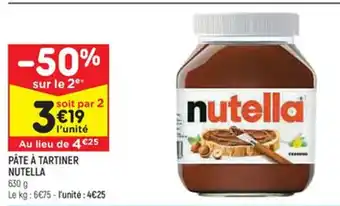 Leader Price PÂTE À TARTINER NUTELLA offre