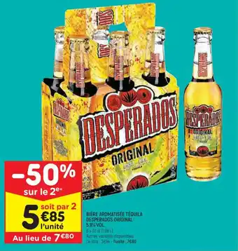 Leader Price BIÈRE AROMATISÉE TÉQUILA DESPERADOS ORIGINAL offre