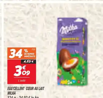 Netto EGG'CELLENT COEUR AU LAIT MILKA offre