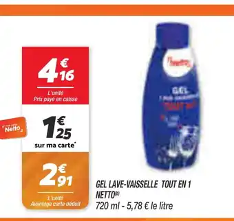 Netto GEL LAVE-VAISSELLE TOUT EN 1 offre