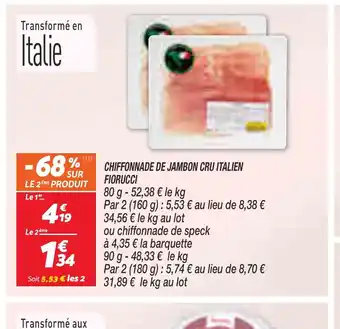 CHIFFONNADE DE JAMBON CRU ITALIEN FIORUCCI