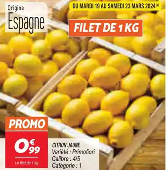 Netto CITRON JAUNE offre