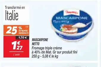 Netto MASCARPONE offre