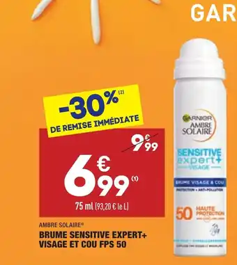 ALDI Brume Sensitive Expert + Visage Et Cou Fps50 offre