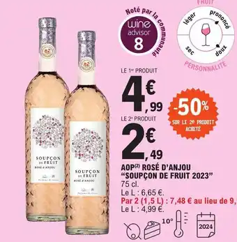 AOP(ÂČ) ROSĂ D'ANJOU "SOUPĂON DE FRUIT 2023"