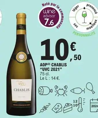 E.Leclerc AOP(²) CHABLIS "UVC 2021" offre