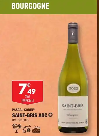 ALDI PASCAL SORIN® SAINT-BRIS AOC offre