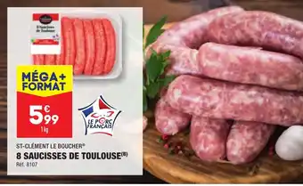 ALDI 8 SAUCISSES DE TOULOUSE(B) offre