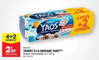 ALDI NESTLÉⓇ YAOURT À LA GRECQUE YAOS®(A) offre