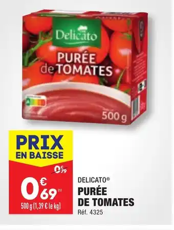 ALDI PURÉE DE TOMATES Réf. 4325 offre