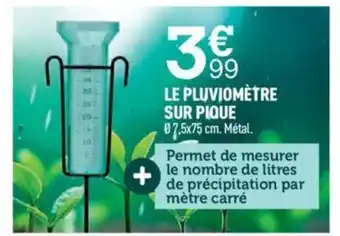 Centrakor LE PLUVIOMÈTRE SUR PIQUE 07.5x75 cm. Métal. offre