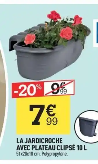 Centrakor LA JARDICROCHE AVEC PLATEAU CLIPSÉ 10 L 51x20x18 cm. Polypropylène. offre
