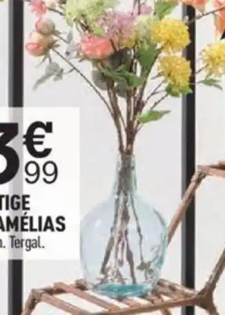 Centrakor LA TIGE 4 CAMÉLIAS 69 cm. Tergal. offre