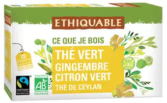 Carrefour Market ETHIQUABLE Thé vert Bio offre