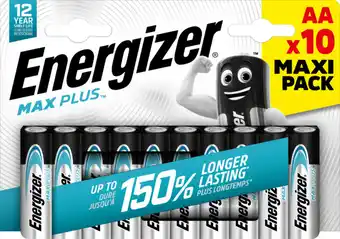 Carrefour Market ENERGIZER Lot de 10 piles Energizer Max+ AA/LR6 offre
