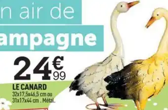 Centrakor LE CANARD 32x17,5x46,5 cm ou 31x17x44 cm. Métal. offre
