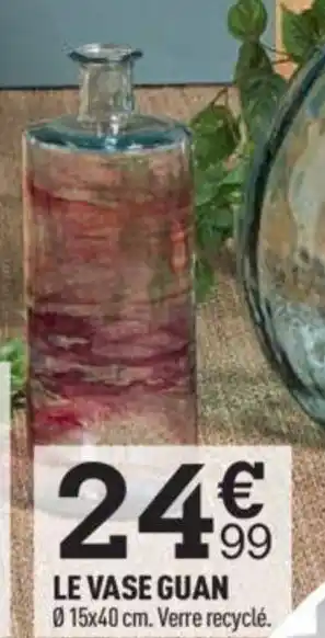 Centrakor LE VASE GUAN 015x40 cm. Verre recyclé. offre