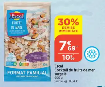 Bi1 Escal Cocktail de fruits de mer surgelé offre
