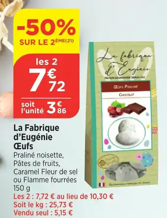 Bi1 La Fabrique d'Eugénie Œufs offre