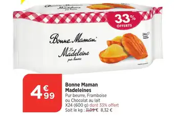 Bi1 Bonne Maman Madeleines offre