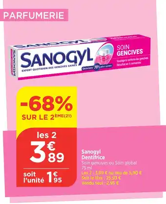 Bi1 Sanogyl Dentifrice offre