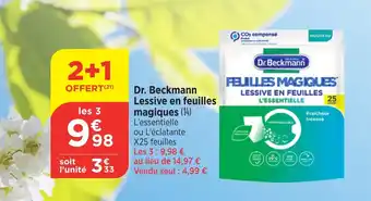 Bi1 Dr. Beckmann Lessive en feuilles magiques (14) offre
