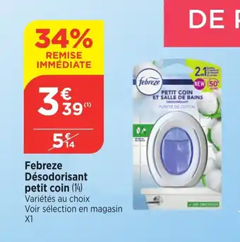 Bi1 Febreze Désodorisant petit coin (14) offre