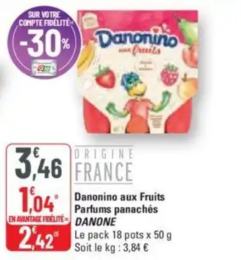 G20 Danonino aux Fruits Parfums panachés DANONE offre