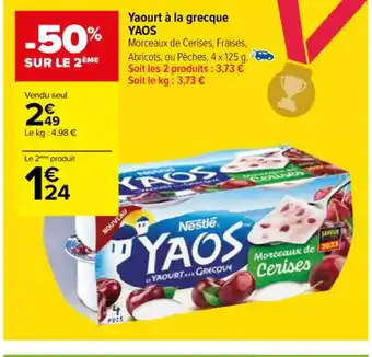 Carrefour Yaourt à la grecque YAOS offre