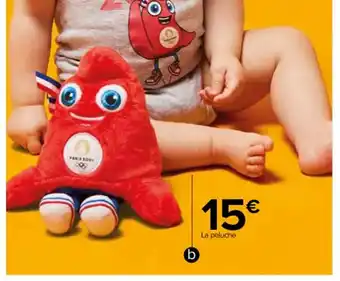 Carrefour Mascotte en peluche des jeux olympiques et paralympiques offre