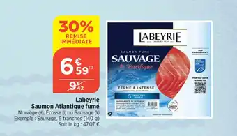 Maximarché Labeyrie Saumon Atlantique fumé offre