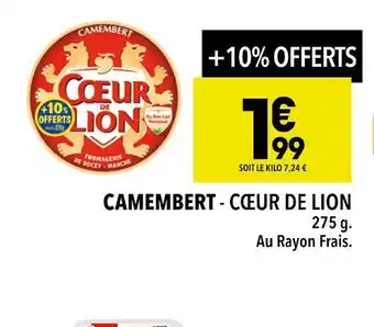 Supeco CŒUR DE LION CAMEMBERT offre