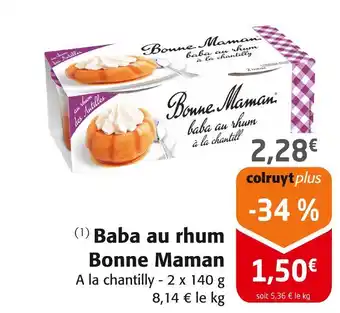 Colruyt Bonne Maman Baba au rhum offre