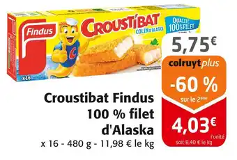 Colruyt Findus Croustibat 100 % filet d'Alaska offre