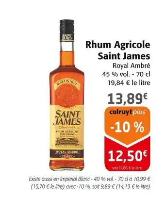 Colruyt Saint James Rhum Agricole offre