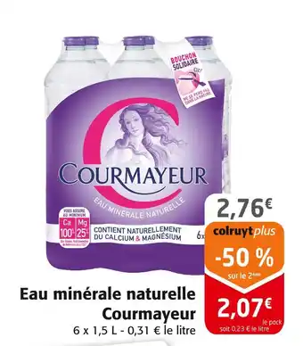 Colruyt Courmayeur Eau minérale naturelle offre