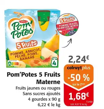 Colruyt Materne Pom’Potes 5 Fruits offre