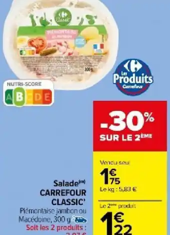 Carrefour Market Salade CARREFOUR CLASSIC' offre