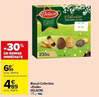 Carrefour Market Biscuit Collection <<Etoile≫ DELACRE offre