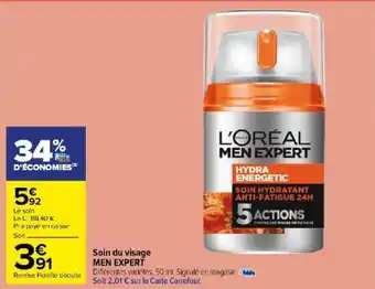 Carrefour Market Soin du visage MEN EXPERT offre